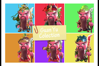 create 3d nft characters, 3d mascot and 3d character design