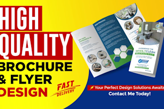 design flyer, bifold, trifold, brochure, or leaflet
