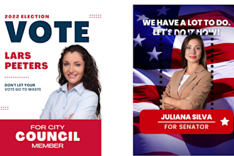 design campaign, political or election poster, flyer, banner