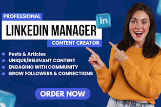 be your linkedin marketing manager and social media content creator for insta fb