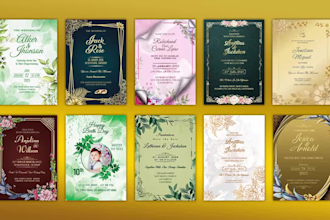 design modern wedding invitation card, birthday invitation