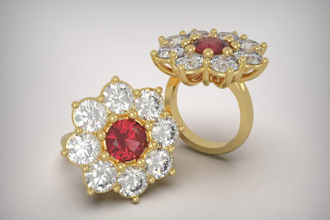 do 3d cad jewelry model and render