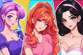 draw anime for pfp, avatar icon, anime art illustration for profile picture