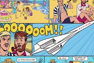 create a comic book or comic strip illustration