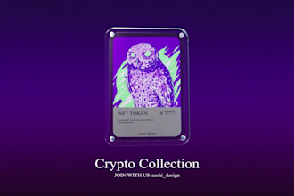 trading nft, crypto 3d card animation