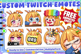 twitch emotes, chibi emotes, and animated emotes for stream