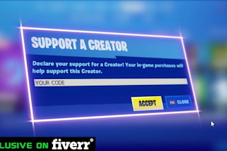 make fortnite  creator code animation
