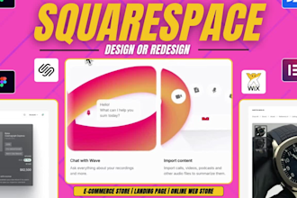 build squarespace website, design redesign, squarespace online store development