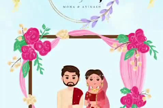 make indian digital wedding invites or digital cards