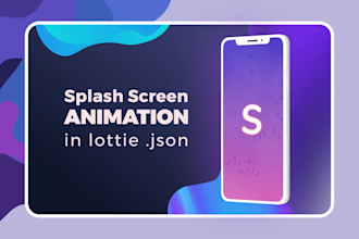 create app splash screen welcome animation in lottie json