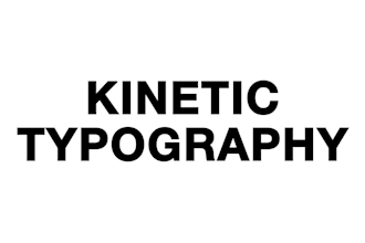 do animated text, kinetic typography, add titles for your video