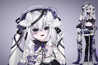 design custom live2d vtuber model, live2d rigging, streaming vtuber avatar