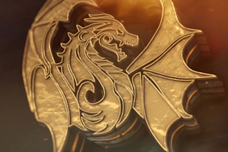 make dynamic 3d gold logo animation intro video