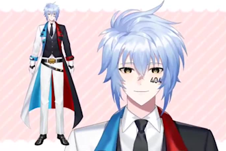 do live2d vtuber model, vtuber design, 2d model, vtuber rigging, for commission