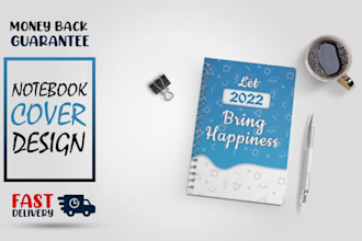 design amazing notebook, journal, book cover and interior