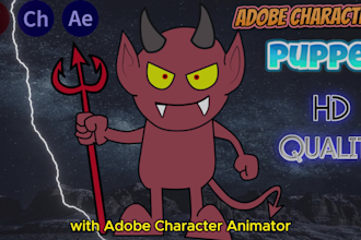 create and design adobe character animator puppet for live streaming