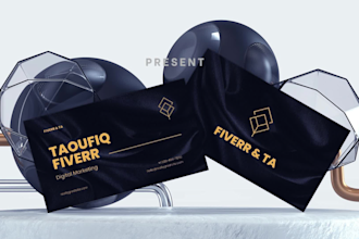 design luxury business card and minimalist logo in 12h