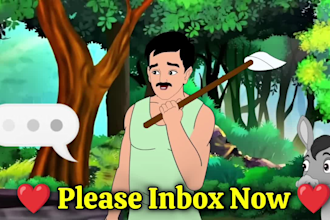 create a 2d animation bedtime story, animation story, character animation