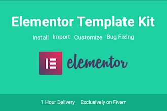 install, import, customize your elementor template kit