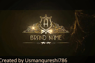 create an amazing golden logo intro animation