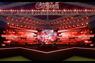 create professional 3d event stage, concert and corporate