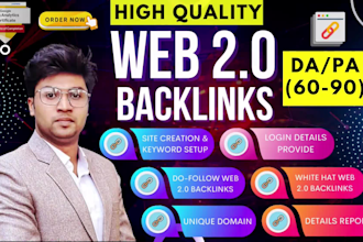 create web 2 0 backlinks all dofollow with site creation