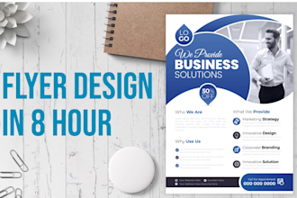 design a corporate flyer for your business within 8 hours