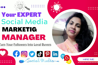 social media marketing manager and content writer for social media