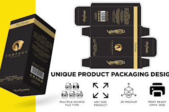 do professional product, label or box packaging design
