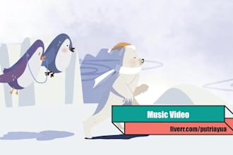 do hand drawn 2d animation for music video or commercial