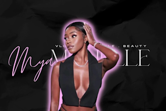 create a unique beauty youtube intro, outro, banner