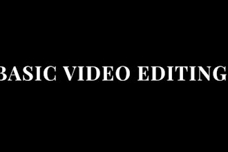 do basic video editing add logo, text ,trim and transition