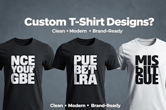 design a custom minimalist t shirt for print on demand and merch brands