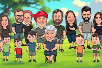 make a cartoon portrait caricature drawing from a photo