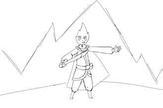 make 2d line art  2d traditional 2d hand drawn frame by frame pencil sketch