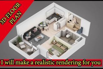 make 3d floorplan with furniture of your house