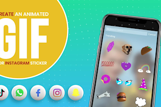 create an animated GIF or instagram sticker