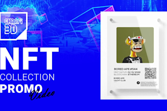 create nft video ads, intro, trailer, or nft collection promo video