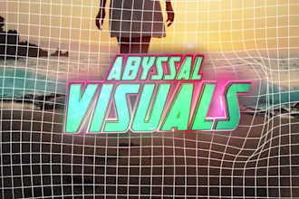 create beach dj visuals plus animate logo
