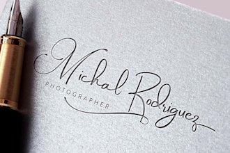 design a photography logo signature or watermark
