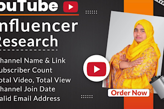 do best youtube influencer research for your targeted niche