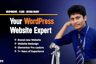 create ecommerce website, responsive design or redesign with elementor pro