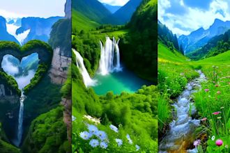 create youtube channel 100 nature short videos with meditation music