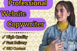 be your professional website content writer and do copywriting