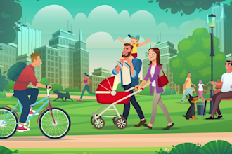 create 2d flat vector illustrations for you
