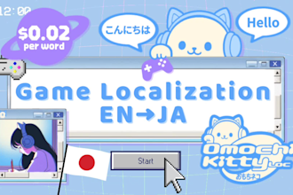 translate and localize your game into japanese