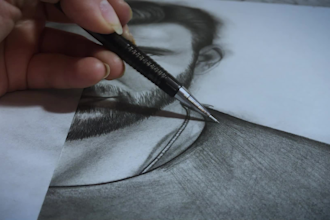 draw realistic pencil portrait from a photo