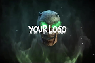 do create a dj halloween visuals plus logo animation
