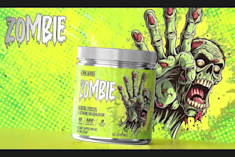 do awesome supplement label design, pre workout, whey protein, supplement label
