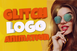 make awesome glitch animation logo reveal and glitch intro
